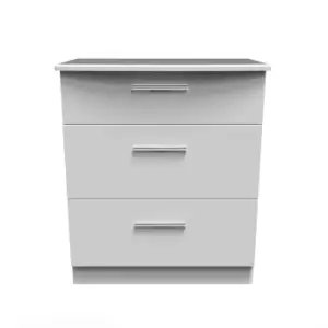 Image of Welcome Furniture Fourrisse 3 Drawer Deep Chest - White Matt