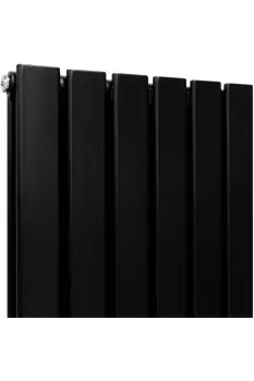 Image of Designer Flat Panel Radiators Matt Black 1800mm x 420mm