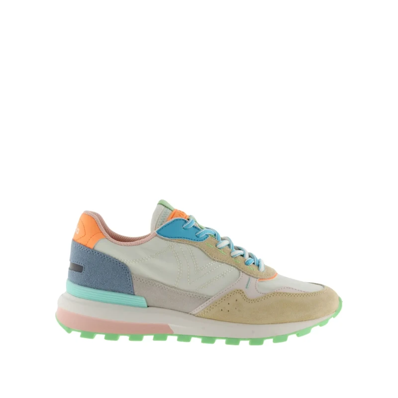 Image of Victoria Womens nylon and suede trainers Victoria Luna Beige Female 38