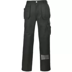Image of Portwest Mens Slate Holster Work Trousers (L R) (Black) - Black