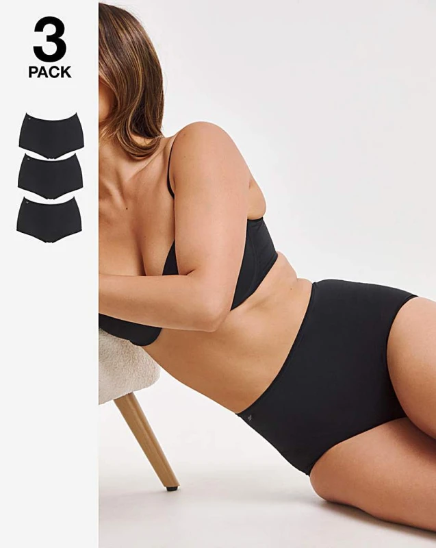 Image of Sloggi Sloggi 3Pk Microfibre Maxi Knicker Black Female 18 DQ15905