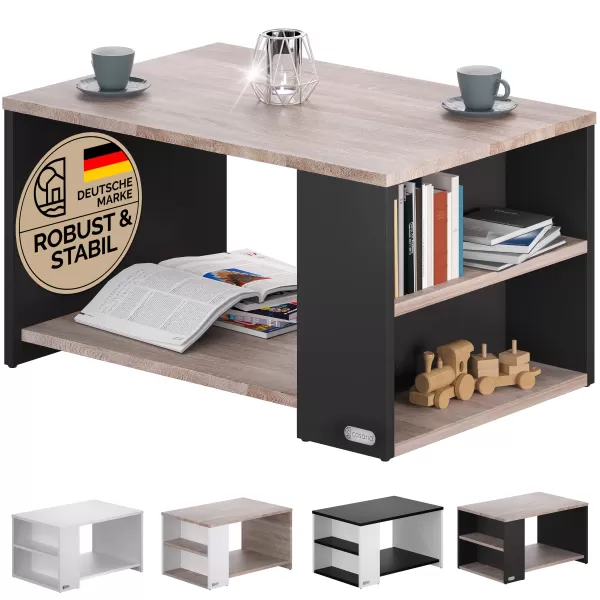 Image of Coffee Table Santa Cruz Wood/Grey 90x59x47cm