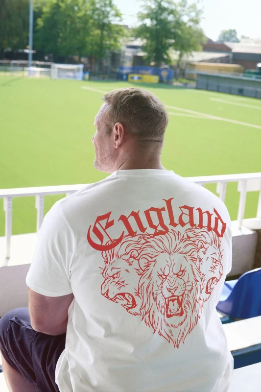 Image of BadRhino BadRhino Men England T-Shirt in White Size: 2X-Large White 2X-Large Male 5063853339210