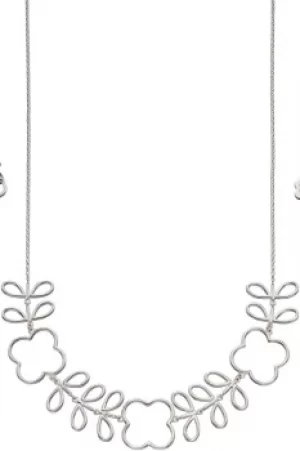Image of Ladies Orla Kiely Sterling Silver Open Stem Collar Necklace N4162