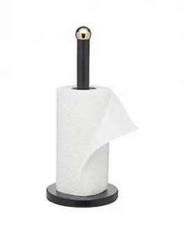 Image of Masterclass Stainless Steel Matt Black And Brass Kitchen Roll Holder