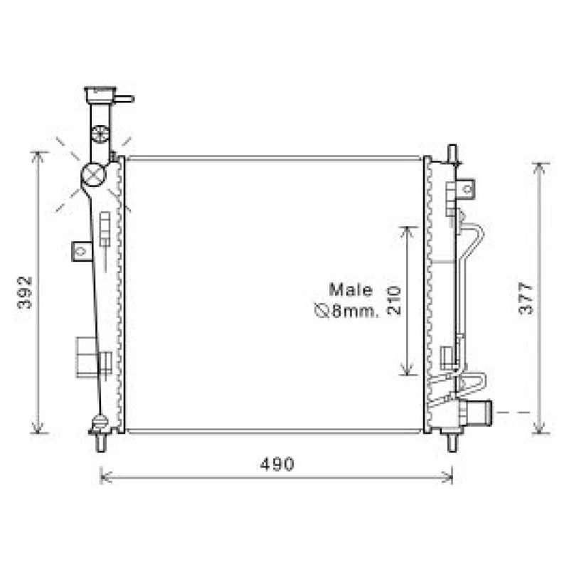 Image of Engine radiator DIEDERICHS DCM3815