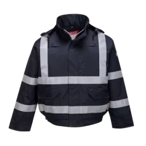 Image of Biz Flame Bomber Jacket Navy 2XL