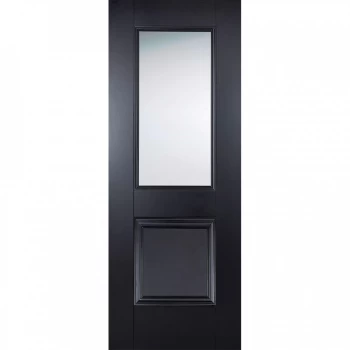 Image of LPD Arnhem Black Primed Glazed Internal Door - 1981mm x 686mm (78 inch x 27 inch)