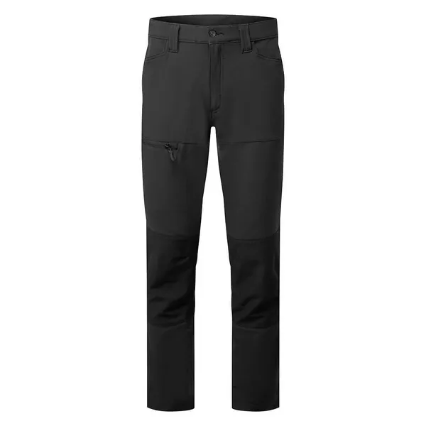 image of Portwest WX2 Eco Stretch Work Trousers CD886BKR34 Colour: Black