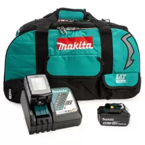 image of Makita Makita 18V 2 x BL1850B 5.0Ah Batteries, DC18RC Charger & Duffel Bag Set 00017