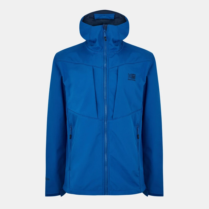 Image of Karrimor Mens Alpiniste Water Resistant Windproof Long Sleeve Softshell Jacket Blue09 male S