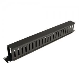 Image of Tripp Lite SmartRack 1U Horizontal Cable Manager Finger duct with cove