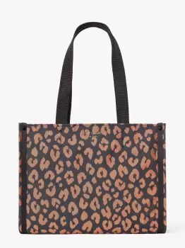 Image of The Little Better Sam Leopard Medium Tote - Black - One Size