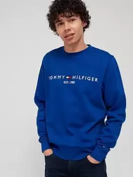 Image of Tommy Hilfiger Tommy Logo Sweatshirt - Bold Blue , Bold Blue, Size L, Men