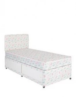 image of Airsprung Butterfly Print Storage Divan Set