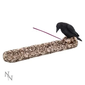 image of Raven Skull Incense Holder