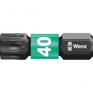 image of Wera Impaktor Torx Screwdriver Bits T40 25mm Pack of 10