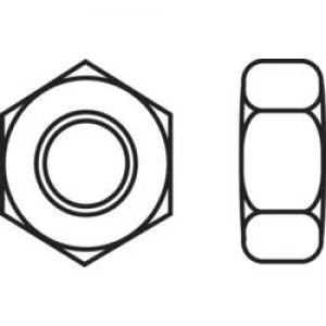 Image of Hexagonal nuts M1 DIN 934 Steel zinc plated TOOLCRAFT 888712
