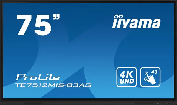 Image of iiyama 75" PROLITE TE7512MIS-B3AG 4K Ultra HD Interactive Touchscreen