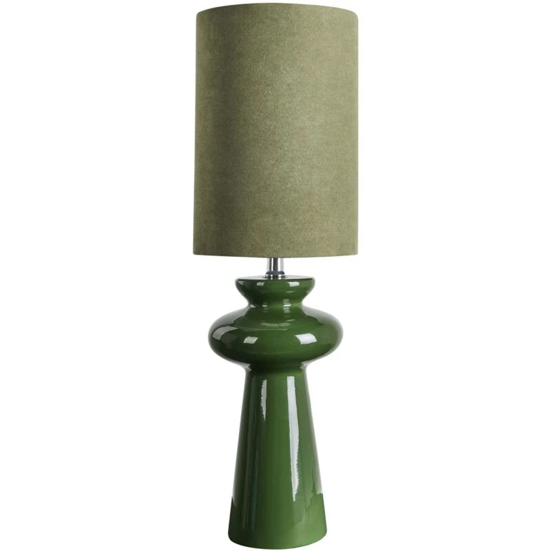 Image of Beliani Retro Table Lamp Oteros Olive Green