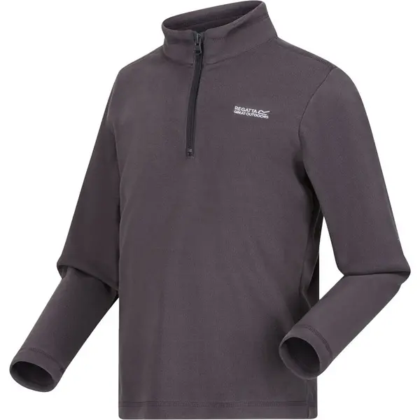 Image of Regatta Boys & Girls Hot Shot II Lightweight Half Zip Fleece Top 3-4 Years - Chest 55-57cm (Height 98-104cm) Seal Grey RKA148-038-3