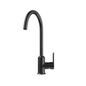 image of Enza Adelaide Matt Black Single Lever Mixer Kitchen Tap