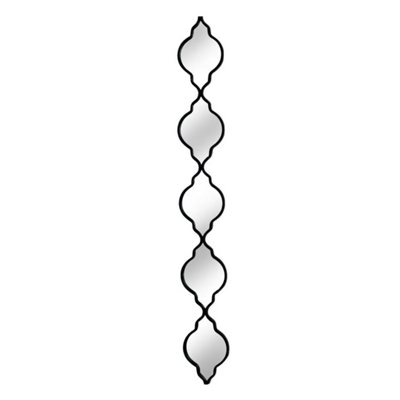 Image of Hill Interiors Quarterfoil Decorative Hanging Mirror - Metal - L1 X W16 X H132cm - Black
