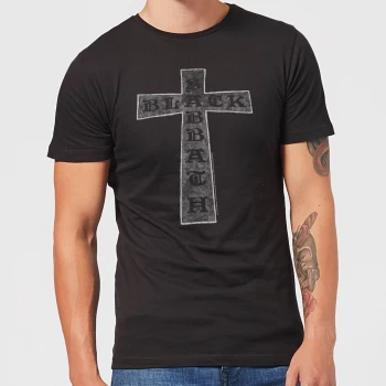 Image of Black Sabbath Cross Mens T-Shirt - Black - 3XL - Black