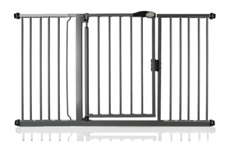 Image of Bettacare Auto Close Pet Gate, 147Cm - 154Cm, Slate Grey, Pressure Fit Stair Gate For Dog & Puppy