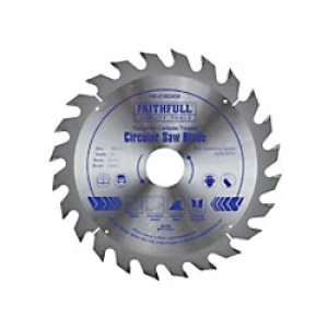 image of Faithfull TCT Circular Saw Blade 180 x 30 mm x 24T