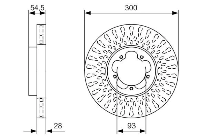 Image of Bosch 0 986 479 B11 Brake disc Vented, Oiled Brake Disc (82)