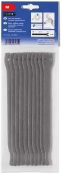 Image of HellermannTyton Grey Hook & Loop Tape, 1m x 13 mm