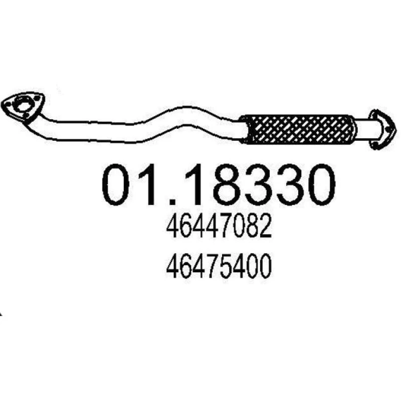 Image of MTS 01.18330 Exhaust Pipe Front, Length: 1090mm Exhaust Pipe (17)
