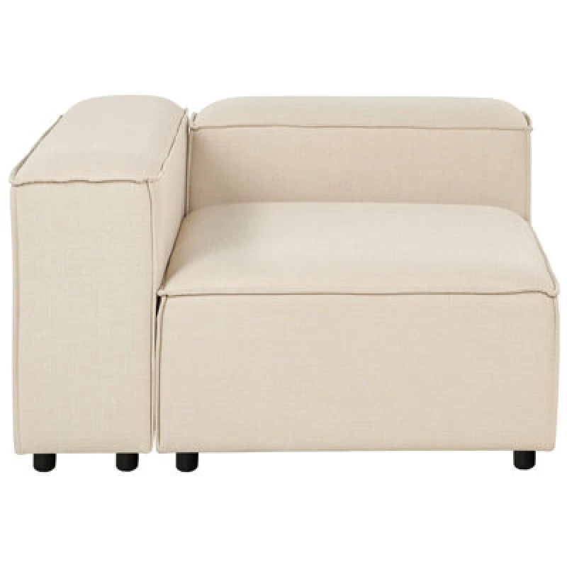 Image of Beliani Corner Seat Ardal Fabric Beige Right Hand