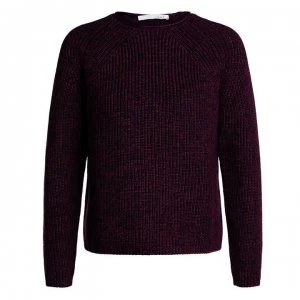 Image of Oui Rib Knit Jumper - DKBlue Red 0573