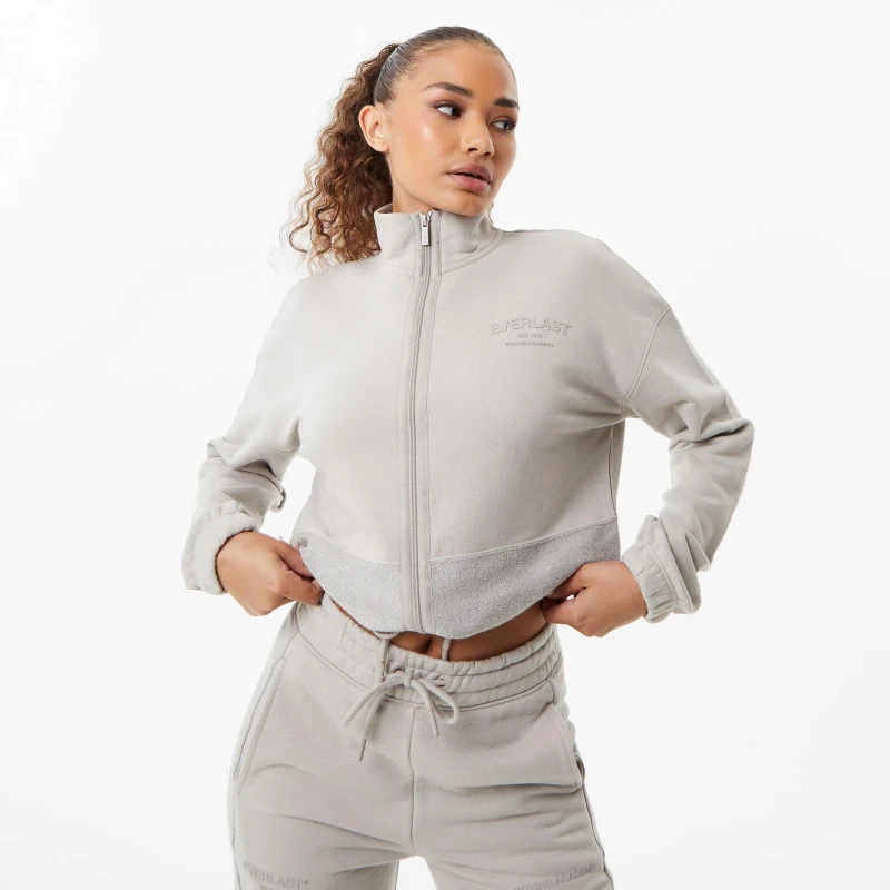 Image of Everlast LB Zip Up Sweatshirt Womens - Neutral Neutral 8