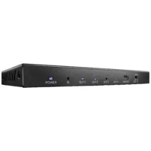 Image of LINDY 38236 4 ports HDMI splitter 3840 x 2160 p Black
