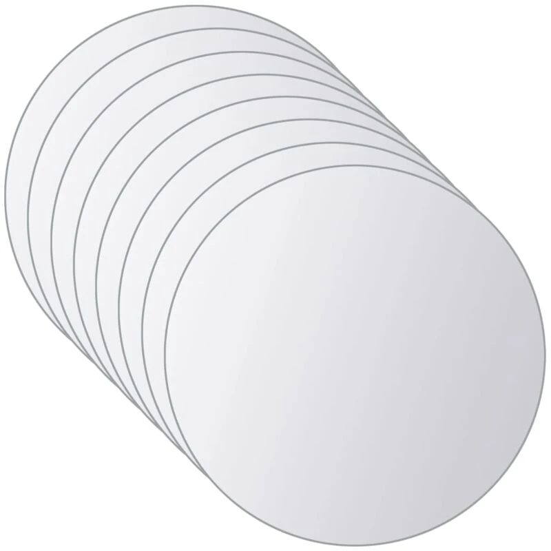Image of VIDAXL 16 pcs Mirror Tiles Round Glass Vidaxl 8719883873299