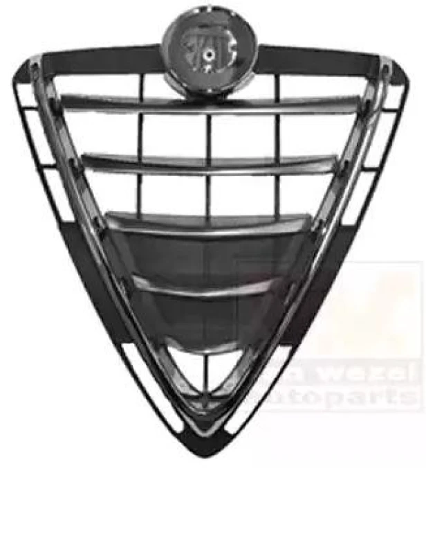 Image of VAN WEZEL 0113512 Radiator Grill Centre, silver Radiator Grille (472)