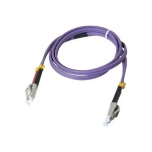 image of Fiber Duplex Patch Cord Om3 50/125 Lc/lc Purple- 1 M