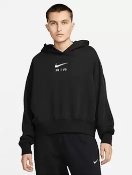 Image of Nike Nsw Air Fleece Hoodie - Black, Size L, Women