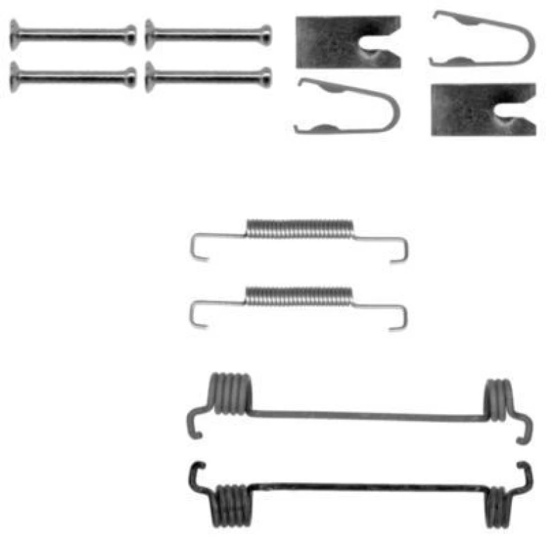 Image of HELLA Brake shoe fitting kit HELLA 8DZ 355 201-961