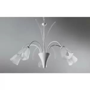 Image of Onli Antea 5 Light Multi Arm Pendant Ceiling Light, White