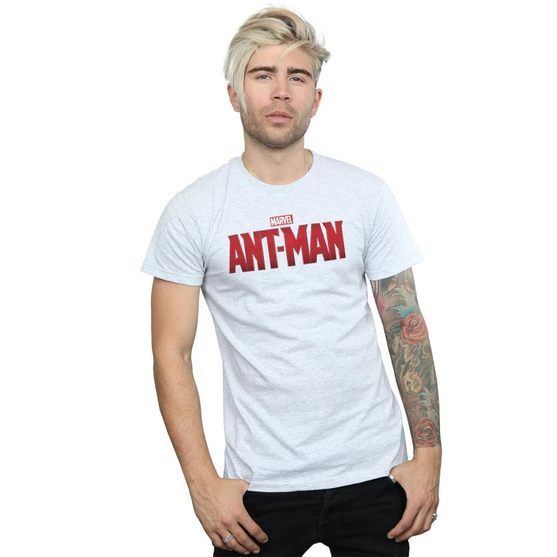 Image of Marvel Marvel Men Ant-Man Movie Logo T-Shirt in Grey Size: Small Grey S Male 5057245957571