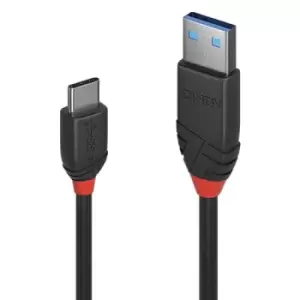 Image of Lindy 1.5m USB 3.2 Type A to C Cable 3A Black Line