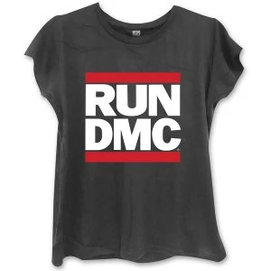 Image of Run DMC - Logo Womens Large T-Shirt - Black