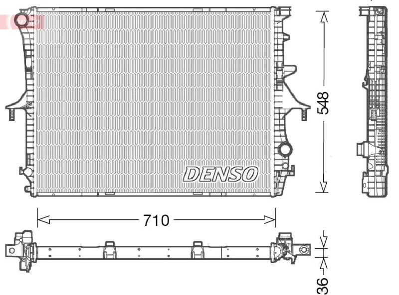 Image of DENSO Engine radiator DENSO DRM02026