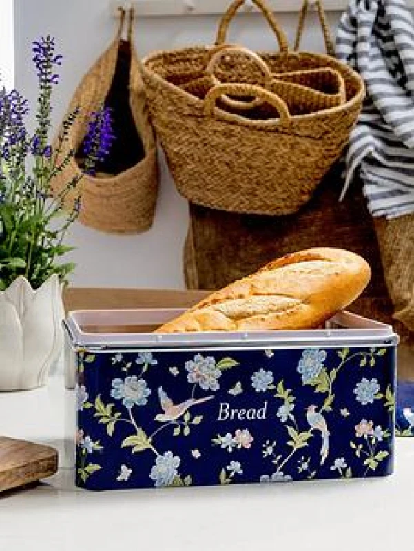 Image of VQ Laura Ashley Bread Bin - Elveden Navy 5060706037446
