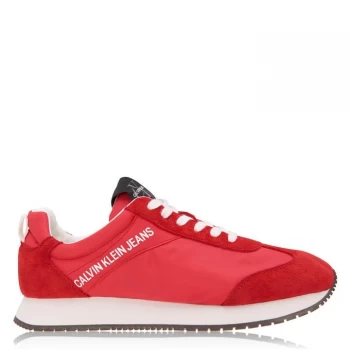 Image of Calvin Klein Jeans Jerrold Lace Nylon Trainers - Tomato