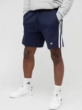 Image of adidas Future Icons 3 Bar Shorts - Navy Size XS Men